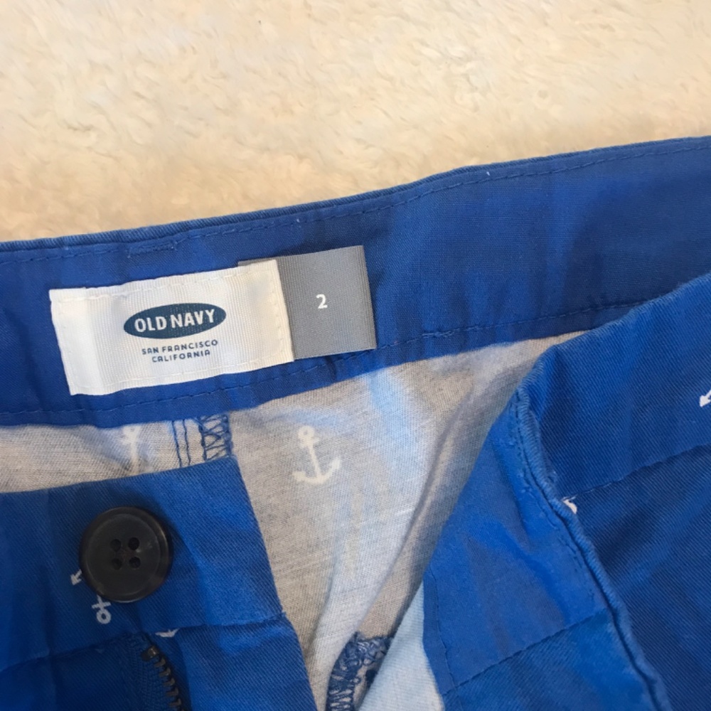 OLD NAVY  Royal Blue Shorts with Anchors size  2 - Picture 2 of 3